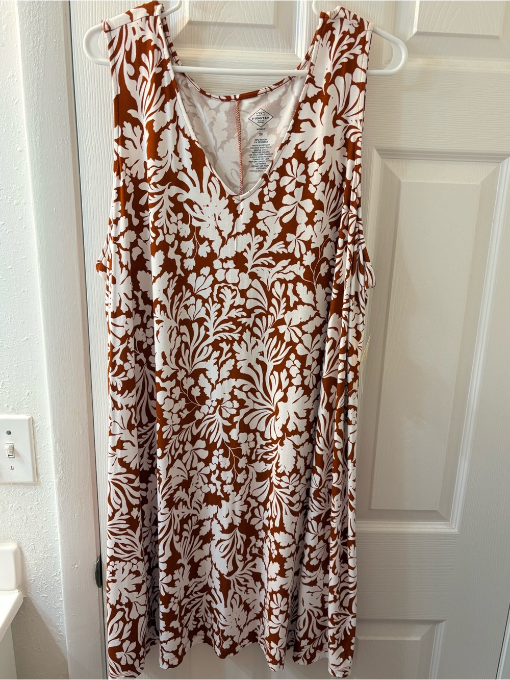 St Johns Bay Swing Dress 2X Plus Size NWT